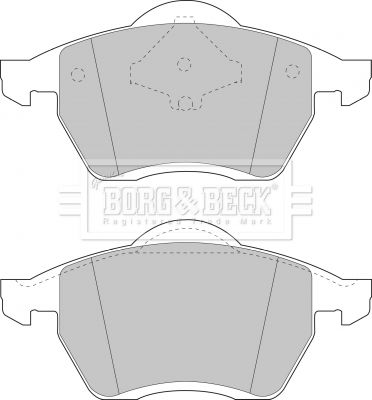 BBP1446 BORG & BECK Комплект тормозных колодок, дисковый тормоз