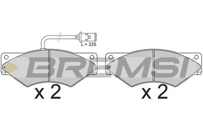 BP7253 BREMSI Комплект тормозных колодок, дисковый тормоз