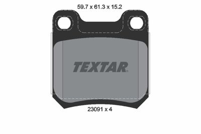 2309102 TEXTAR Комплект тормозных колодок, дисковый тормоз