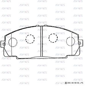 SN647 ADVICS Комплект тормозных колодок, дисковый тормоз