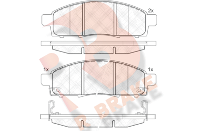 RB1966 R BRAKE Комплект тормозных колодок, дисковый тормоз