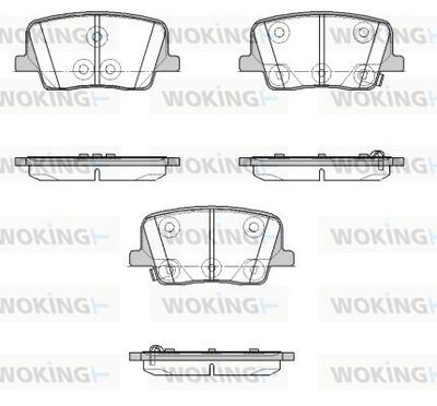 P1847302 WOKING Комплект тормозных колодок, дисковый тормоз