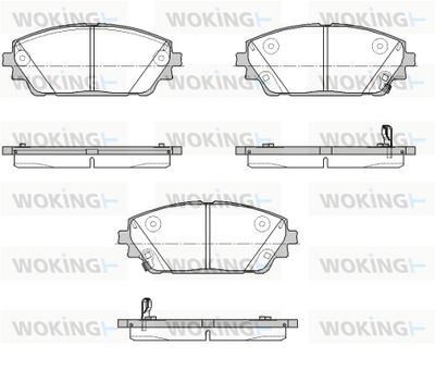 P1800302 WOKING Комплект тормозных колодок, дисковый тормоз