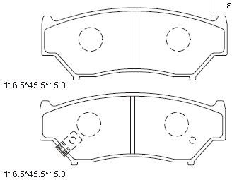 KD3717 ASIMCO Комплект тормозных колодок, дисковый тормоз