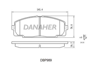 DBP989 DANAHER Комплект тормозных колодок, дисковый тормоз