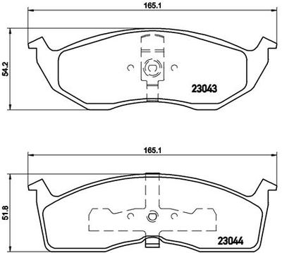 P11008 BREMBO Комплект тормозных колодок, дисковый тормоз