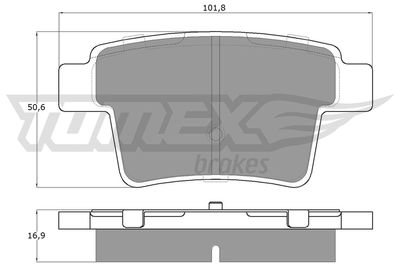 TX1474 TOMEX Brakes Комплект тормозных колодок, дисковый тормоз