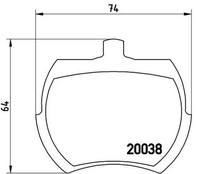 P52002 BREMBO Комплект тормозных колодок, дисковый тормоз