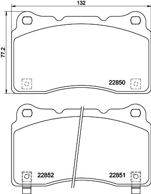 8DB355039151 HELLA PAGID Комплект тормозных колодок, дисковый тормоз