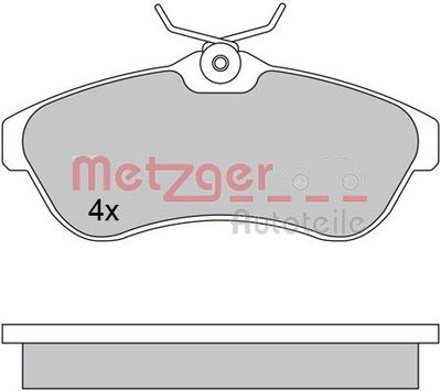 1170438 METZGER Комплект тормозных колодок, дисковый тормоз