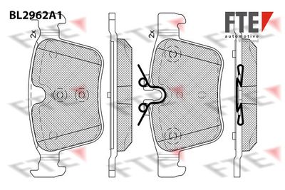 BL2962A1 FTE Комплект тормозных колодок, дисковый тормоз