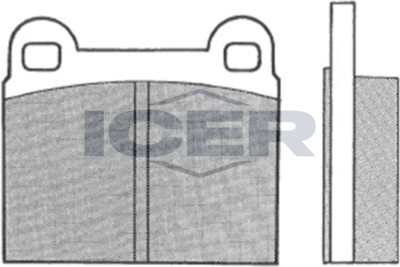 180078 ICER Комплект тормозных колодок, дисковый тормоз