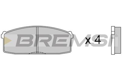 BP2237 BREMSI Комплект тормозных колодок, дисковый тормоз