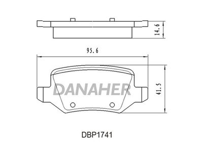 DBP1741 DANAHER Комплект тормозных колодок, дисковый тормоз