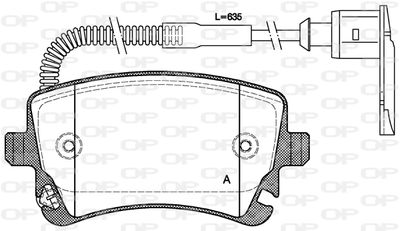 BPA089702 OPEN PARTS Комплект тормозных колодок, дисковый тормоз