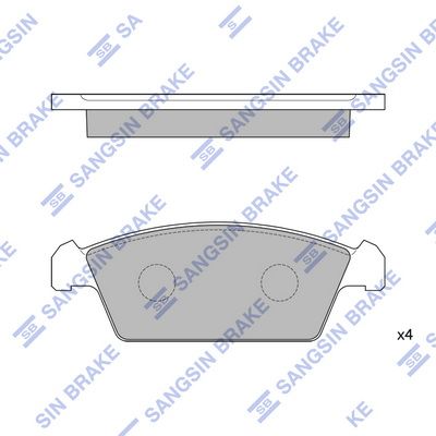 SP1050 Hi-Q Комплект тормозных колодок, дисковый тормоз