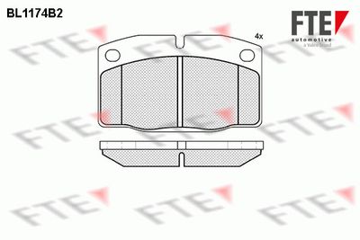 BL1174B2 FTE Комплект тормозных колодок, дисковый тормоз