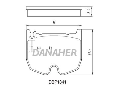 DBP1841 DANAHER Комплект тормозных колодок, дисковый тормоз