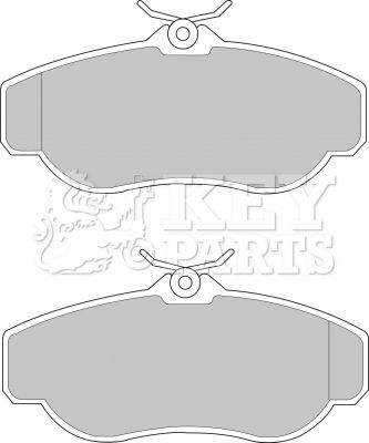 KBP1429 KEY PARTS Комплект тормозных колодок, дисковый тормоз