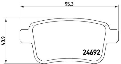 P68043 BREMBO Комплект тормозных колодок, дисковый тормоз