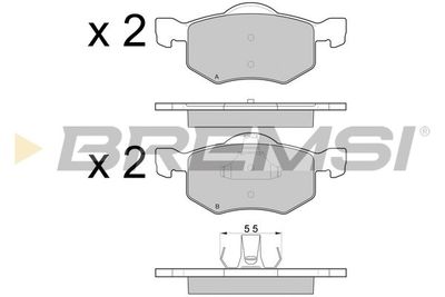 BP3058 BREMSI Комплект тормозных колодок, дисковый тормоз