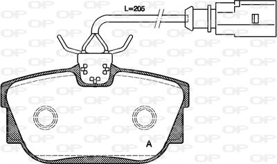 BPA076701 OPEN PARTS Комплект тормозных колодок, дисковый тормоз