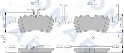 FO263981 FOMAR Friction Комплект тормозных колодок, дисковый тормоз