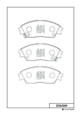 D5039M MK Kashiyama Комплект тормозных колодок, дисковый тормоз