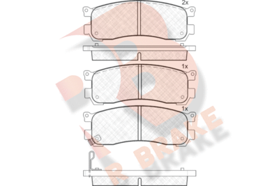 RB1382 R BRAKE Комплект тормозных колодок, дисковый тормоз