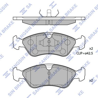 SP1078 Hi-Q Комплект тормозных колодок, дисковый тормоз