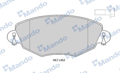 MBF015151 MANDO Комплект тормозных колодок, дисковый тормоз