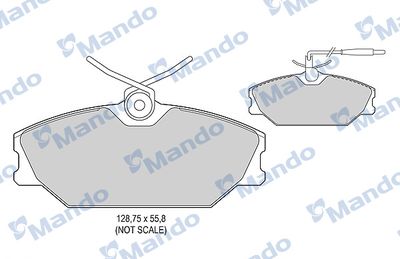 MBF015101 MANDO Комплект тормозных колодок, дисковый тормоз