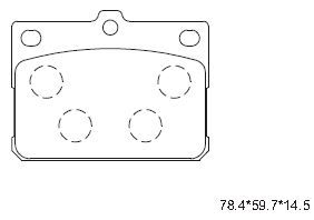 KD4617 ASIMCO Комплект тормозных колодок, дисковый тормоз