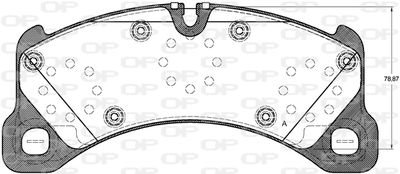 BPA134550 OPEN PARTS Комплект тормозных колодок, дисковый тормоз