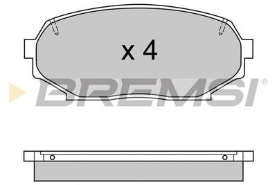 BP2571 BREMSI Комплект тормозных колодок, дисковый тормоз