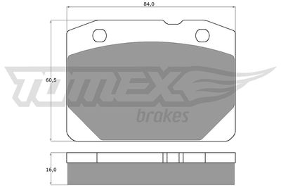 TX1031 TOMEX Brakes Комплект тормозных колодок, дисковый тормоз
