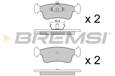 BP2398 BREMSI Комплект тормозных колодок, дисковый тормоз