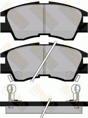 PA552 Brake ENGINEERING Комплект тормозных колодок, дисковый тормоз