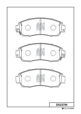 D5237M MK Kashiyama Комплект тормозных колодок, дисковый тормоз