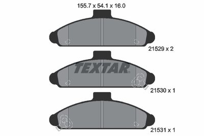 2152901 TEXTAR Комплект тормозных колодок, дисковый тормоз