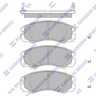 SP1267 Hi-Q Комплект тормозных колодок, дисковый тормоз