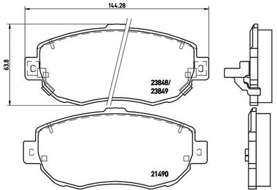 P83037 BREMBO Комплект тормозных колодок, дисковый тормоз