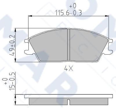 FO499181 FOMAR Friction Комплект тормозных колодок, дисковый тормоз