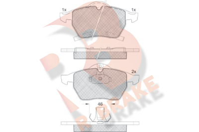 RB1218 R BRAKE Комплект тормозных колодок, дисковый тормоз