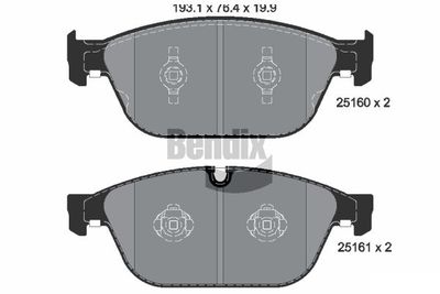 BPD1545 BENDIX Braking Комплект тормозных колодок, дисковый тормоз