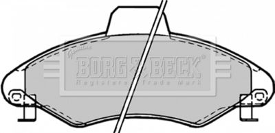 BBP1382 BORG & BECK Комплект тормозных колодок, дисковый тормоз