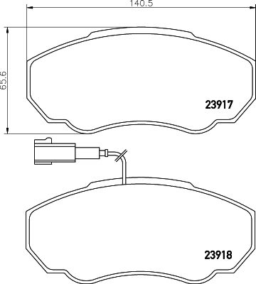 MDB2328 MINTEX Комплект тормозных колодок, дисковый тормоз