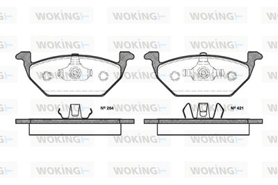 P733320 WOKING Комплект тормозных колодок, дисковый тормоз