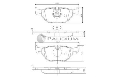 P11297 ASHUKI by Palidium Комплект тормозных колодок, дисковый тормоз