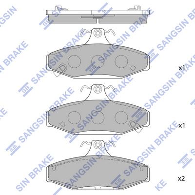 SP1066 Hi-Q Комплект тормозных колодок, дисковый тормоз